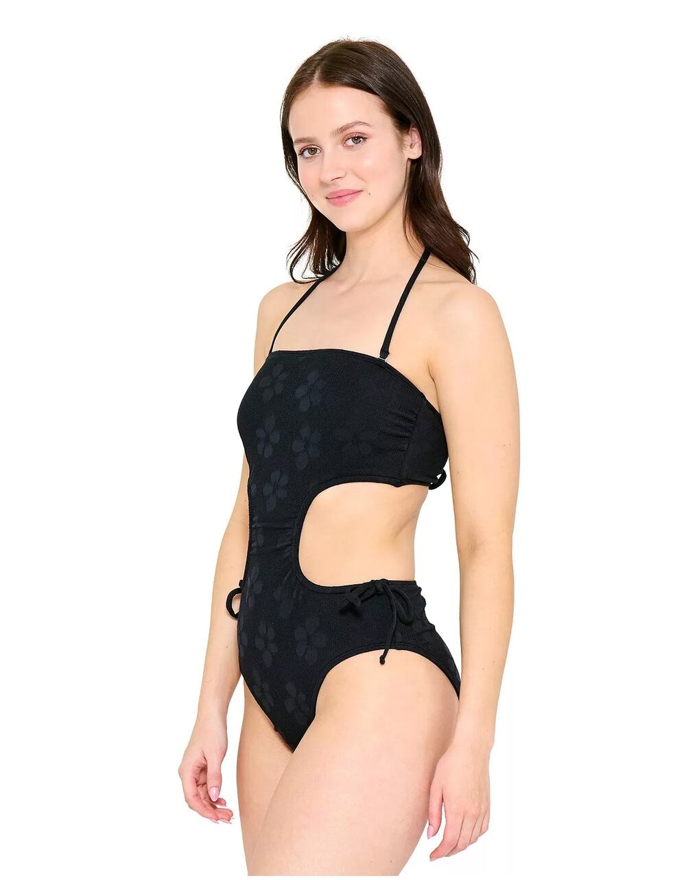 Ninety-Nine° Lime Green Cut Out Bandeau One Piece Swimsuit XL